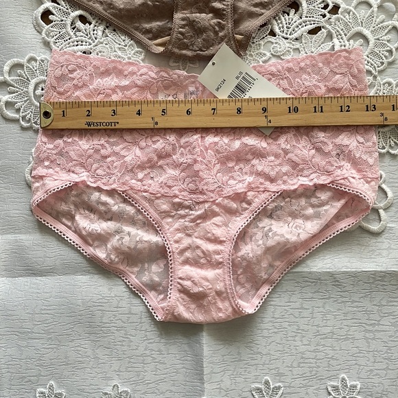 Hanky Panky Retro V-Kini New with tags Lace Lingerie set of 2 pink & Taupe small - Picture 8 of 11